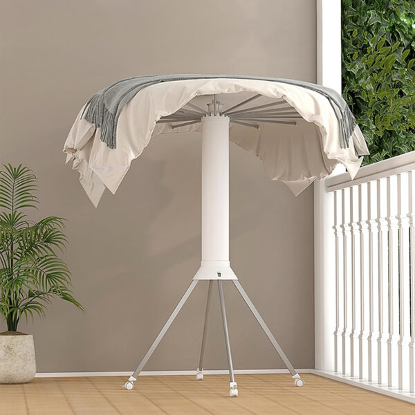 V2 Octopus Round Drybox 1, a portable single-tripod folding drying rack for up to 16 pieces (40kg) of laundry, round and foldabl – Image 6