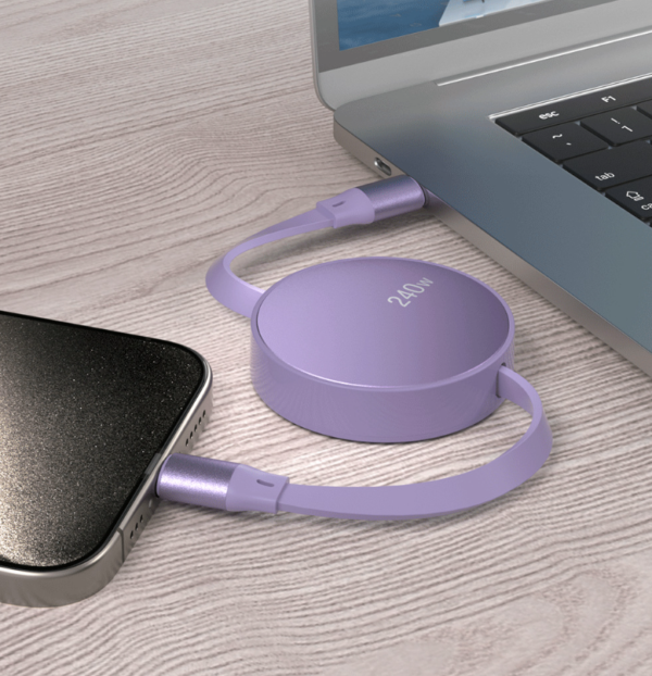 Fast charging typeC dual head retractable data charging cable suitable for laptops smartphones and Apple devices – Image 2